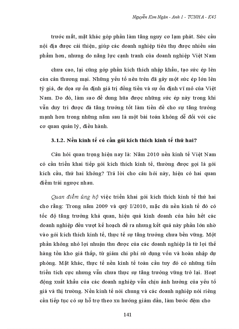 image for page Tác động của gói kích thích kinh tế đối với nền kinh tế Việt Nam trong thời kỳ suy giảm