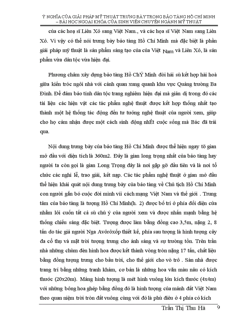 image for page .ý nghĩa của giải pháp mỹ thuật trưng bày trong bảo tàng Hồ Chí Minh – bài học ngoại khoá của sinh viên chuyên ngành mỹ thuật