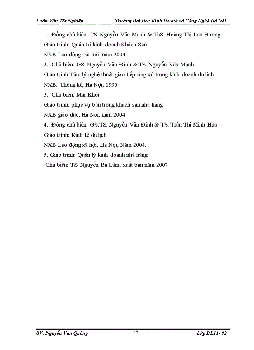 image for page Thực trạng và các giải pháp chủ yếu nhằm nâng cao hiệu quả kinh doanh dịch vụ ăn uống của nhà hàng Le Marrakech