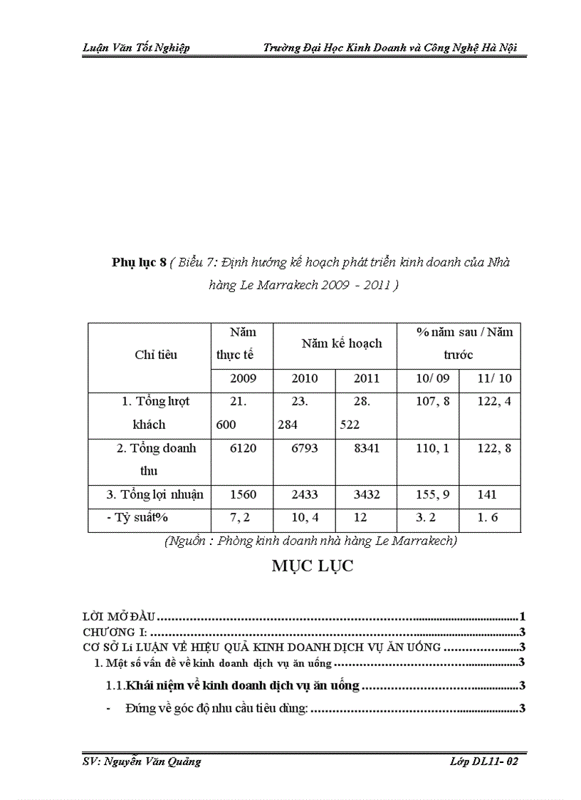 image for page Thực trạng và các giải pháp chủ yếu nhằm nâng cao hiệu quả kinh doanh dịch vụ ăn uống của nhà hàng Le Marrakech