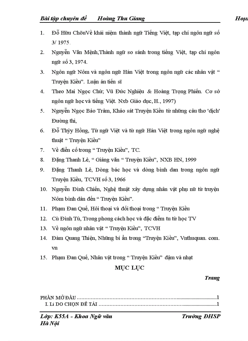 image for page Khảo sát ngôn ngữ đối thoại của nhân vật Thúy Kiều