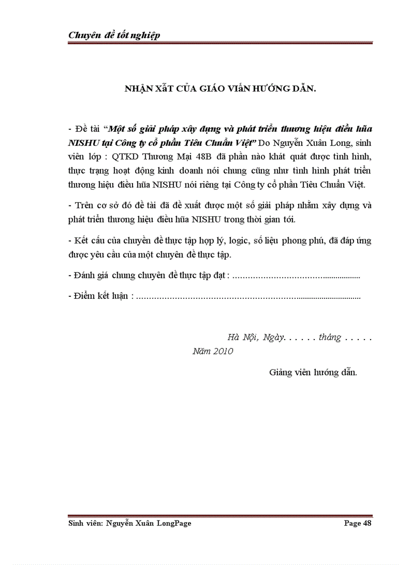 image for page Một số giải pháp xây dựng và phát triển thương hiệu điều hòa NISHU tại công ty cổ phần Tiêu Chuẩn Việt