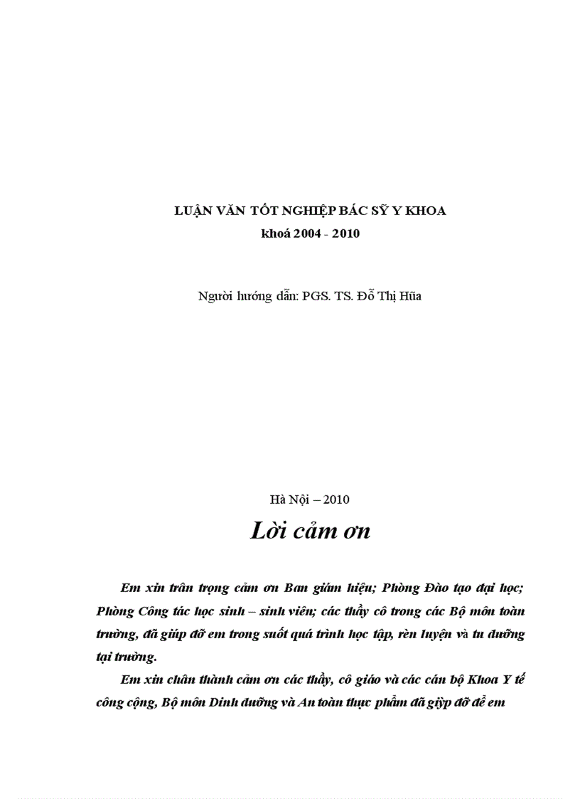 image for page Thực trạng khẩu phần ở trẻ em và kiến thức về dinh dưỡng của các cô giáo trường mầm non đại mỗ b huyện từ liêm hà nội - năm 2010