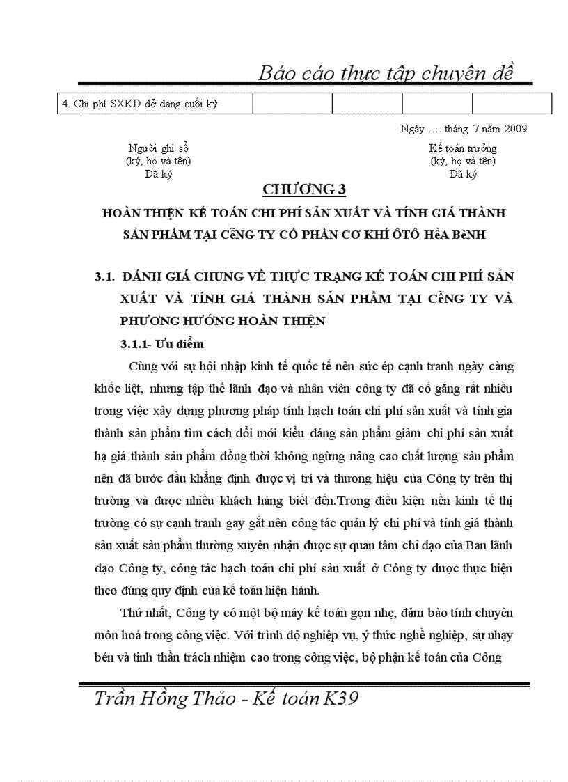 image for page Hoàn thiện kế toán chi phí sản xuất và tính giá thành sản phẩm tại Công ty Cổ phần Cơ khí ôtô Hoà Bình