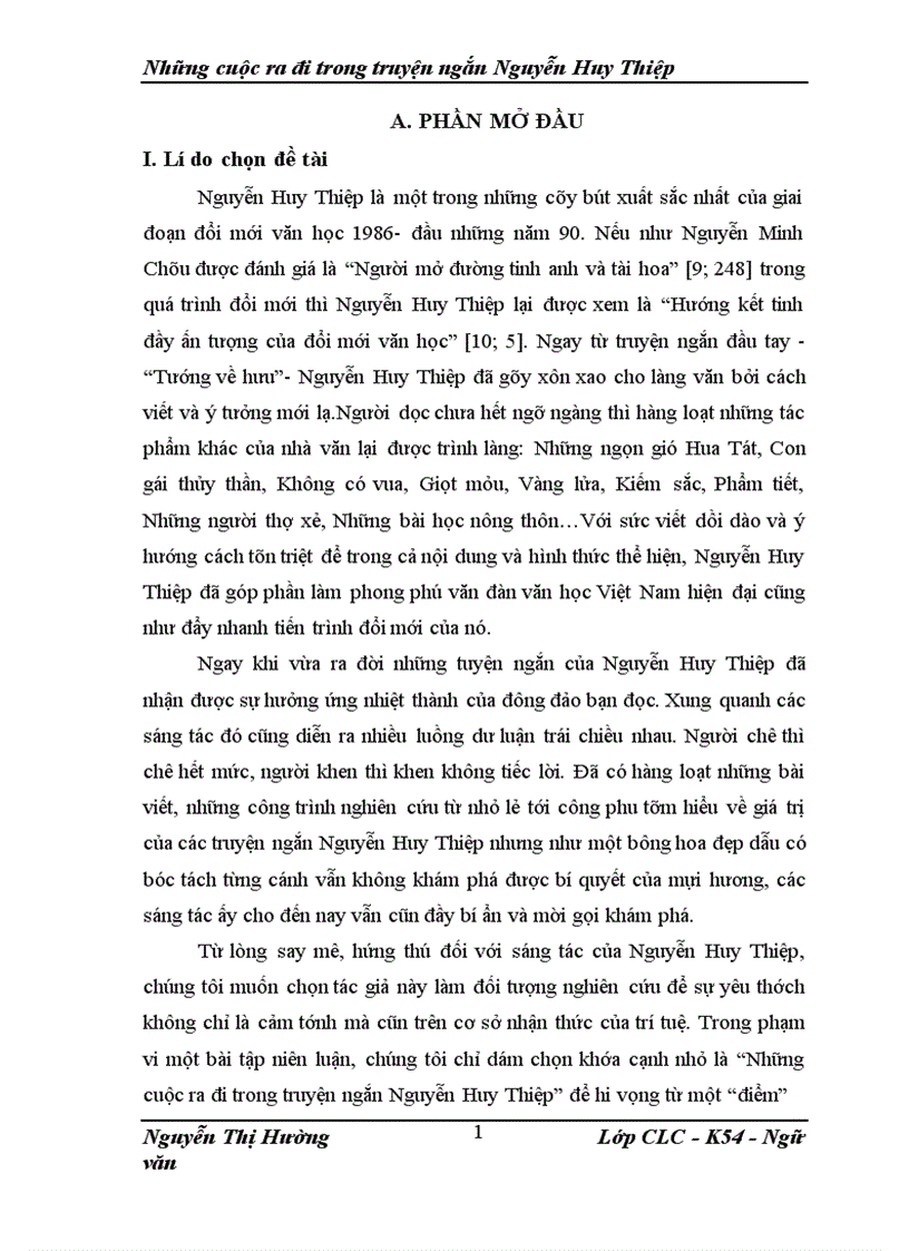 image for page Những cuộc ra đi trong truyện ngắn Nguyễn Huy Thiệp