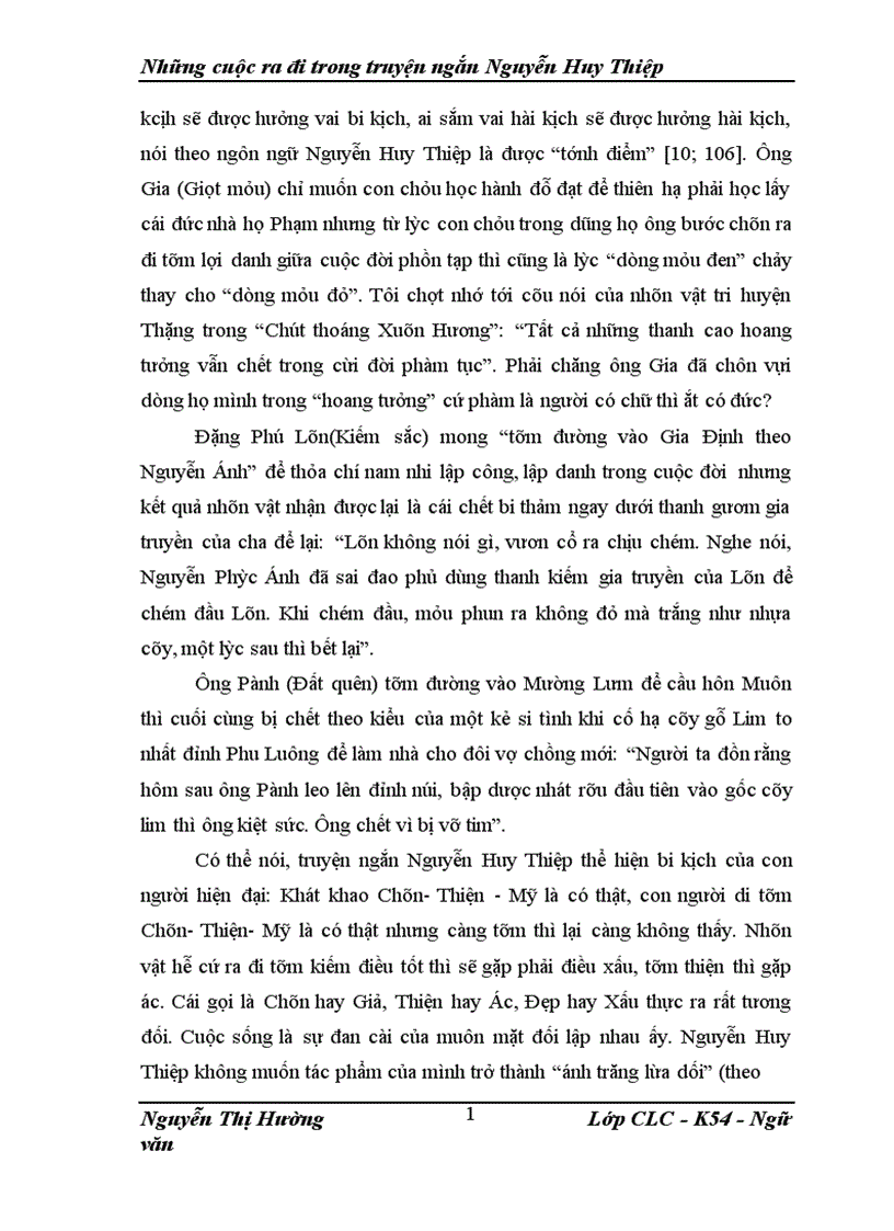 image for page Những cuộc ra đi trong truyện ngắn Nguyễn Huy Thiệp