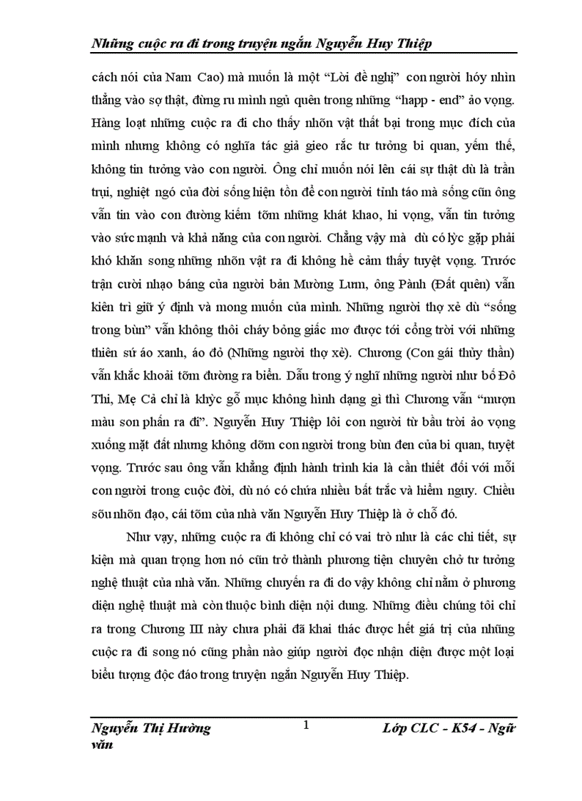 image for page Những cuộc ra đi trong truyện ngắn Nguyễn Huy Thiệp