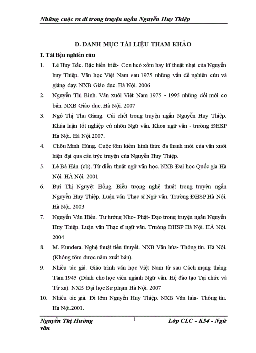 image for page Những cuộc ra đi trong truyện ngắn Nguyễn Huy Thiệp