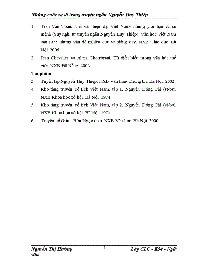 image for page Những cuộc ra đi trong truyện ngắn Nguyễn Huy Thiệp