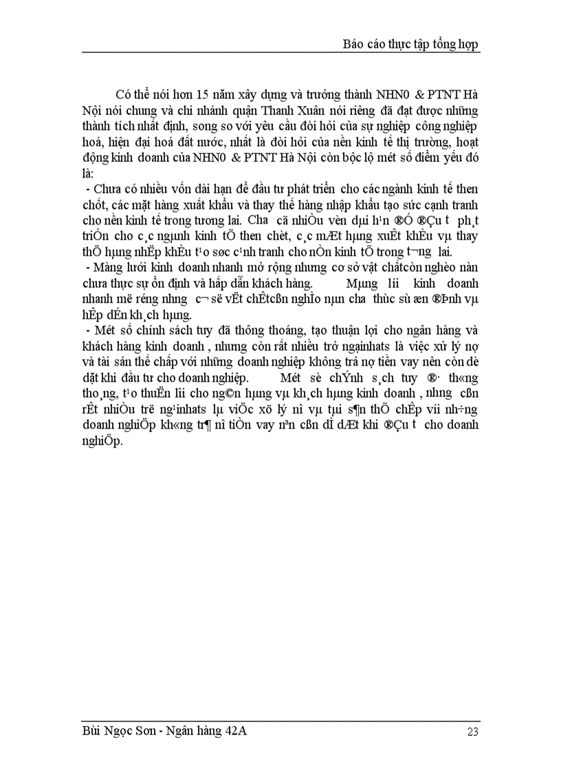 image for page Hoạt động của chi nhánh NHNo&PTNT quân Thanh Xuân trong những năm gần đây