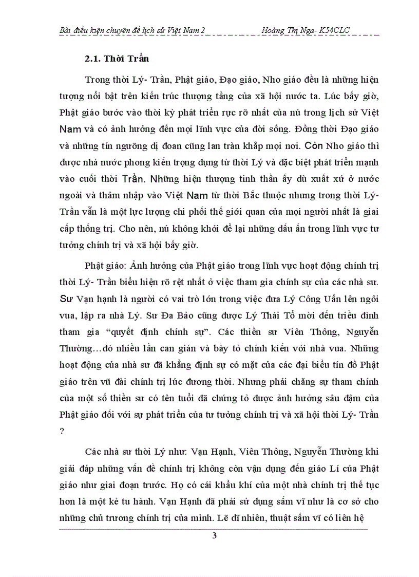 image for page Một vài nét khái quát về tư tưởng thời Trần và Lê sơ