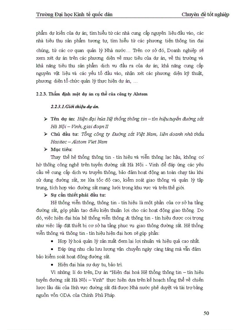 image for page Nâng cao chất lượng thẩm định tài chính dự án đầu tư tại Công ty Alstom