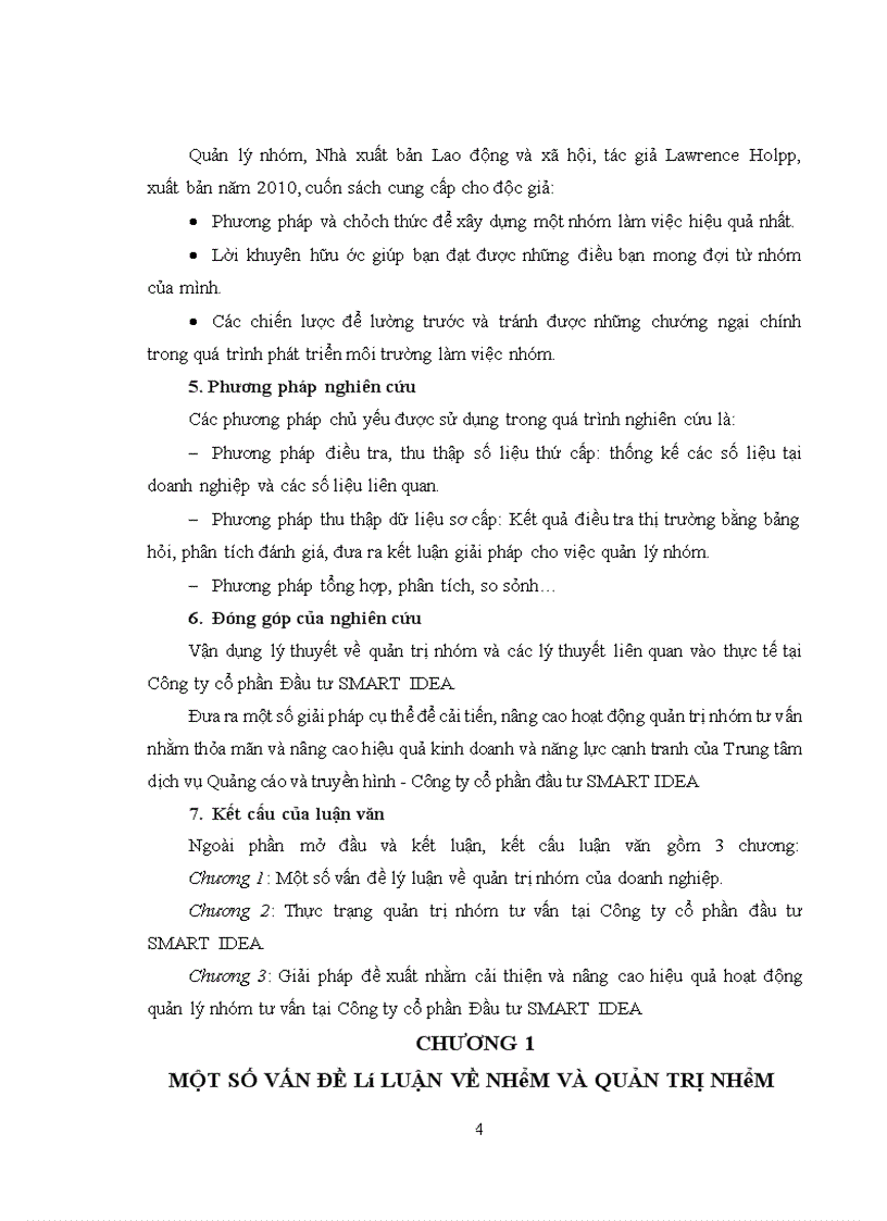 image for page Quản trị nhóm tư vấn tại Công ty Cổ phần đầu tư SMART IDEA