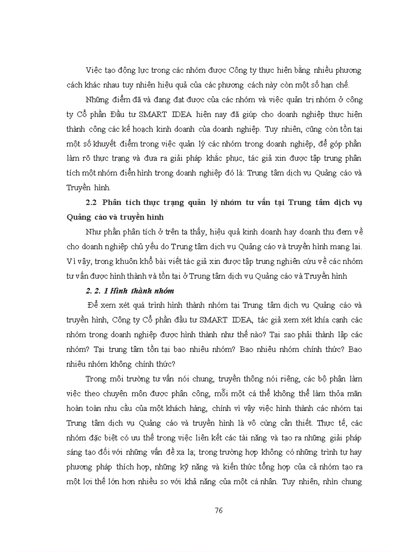 image for page Quản trị nhóm tư vấn tại Công ty Cổ phần đầu tư SMART IDEA