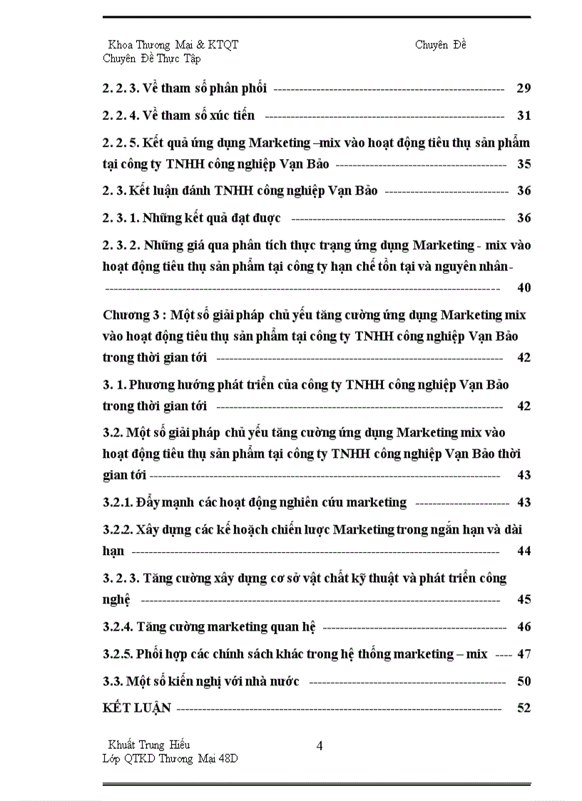 image for page Giải pháp tăng cường ứng dụng marketing mix vào hoạt động tiêu thụ sản phẩm tại công ty TNHH Công Nghiệp Vạn Bảo