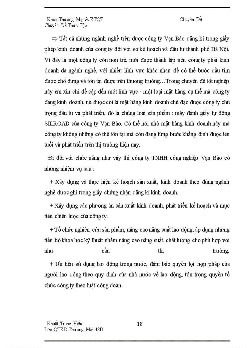 image for page Giải pháp tăng cường ứng dụng marketing mix vào hoạt động tiêu thụ sản phẩm tại công ty TNHH Công Nghiệp Vạn Bảo