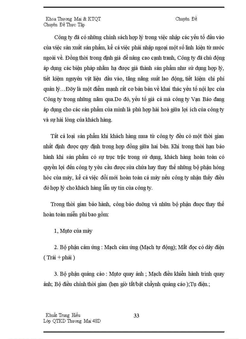 image for page Giải pháp tăng cường ứng dụng marketing mix vào hoạt động tiêu thụ sản phẩm tại công ty TNHH Công Nghiệp Vạn Bảo