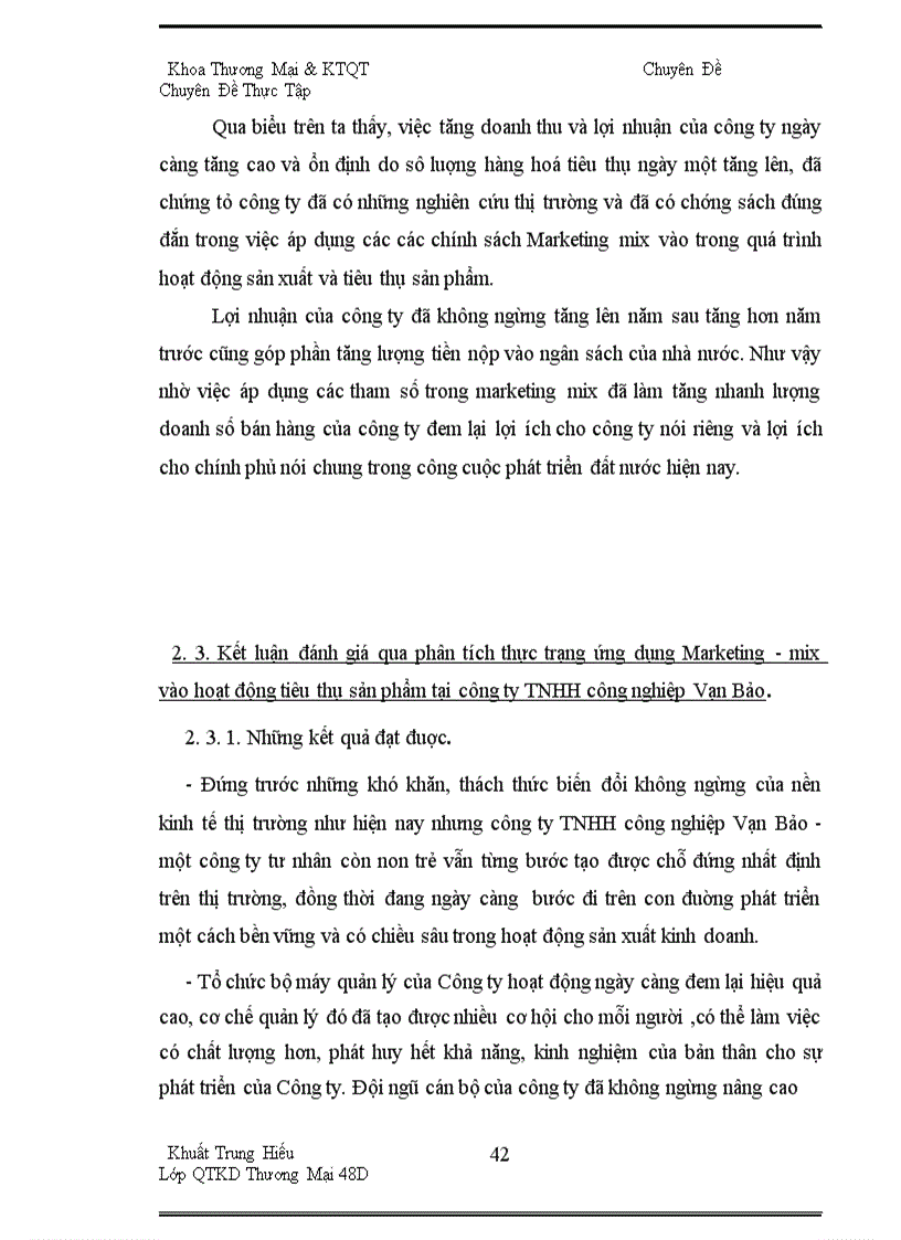 image for page Giải pháp tăng cường ứng dụng marketing mix vào hoạt động tiêu thụ sản phẩm tại công ty TNHH Công Nghiệp Vạn Bảo