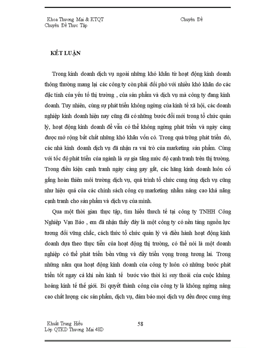 image for page Giải pháp tăng cường ứng dụng marketing mix vào hoạt động tiêu thụ sản phẩm tại công ty TNHH Công Nghiệp Vạn Bảo