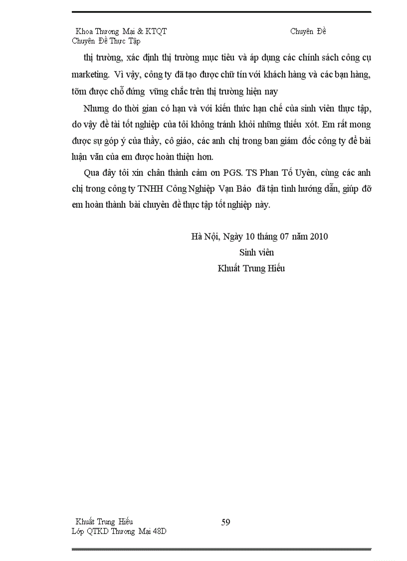 image for page Giải pháp tăng cường ứng dụng marketing mix vào hoạt động tiêu thụ sản phẩm tại công ty TNHH Công Nghiệp Vạn Bảo