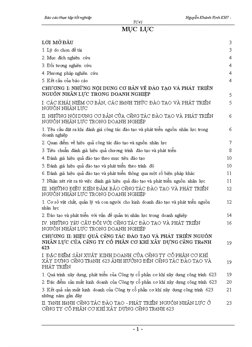 image for page Nâng cao hơn nữa hiệu quả công tác đào tạo và phát triển nguồn nhân lực tại Công ty cổ phần cơ khí xây dựng công trình 623