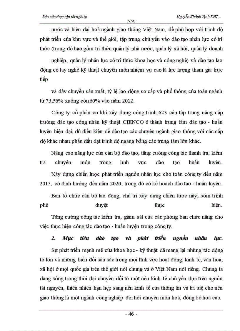 image for page Nâng cao hơn nữa hiệu quả công tác đào tạo và phát triển nguồn nhân lực tại Công ty cổ phần cơ khí xây dựng công trình 623