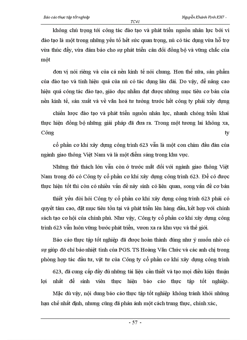 image for page Nâng cao hơn nữa hiệu quả công tác đào tạo và phát triển nguồn nhân lực tại Công ty cổ phần cơ khí xây dựng công trình 623