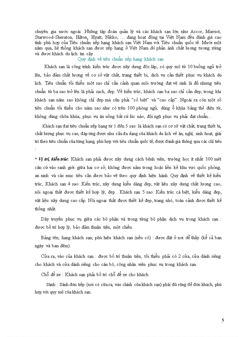 image for page Thực trạng khách sạn phục vụ Du Lịch ở Hà Nội