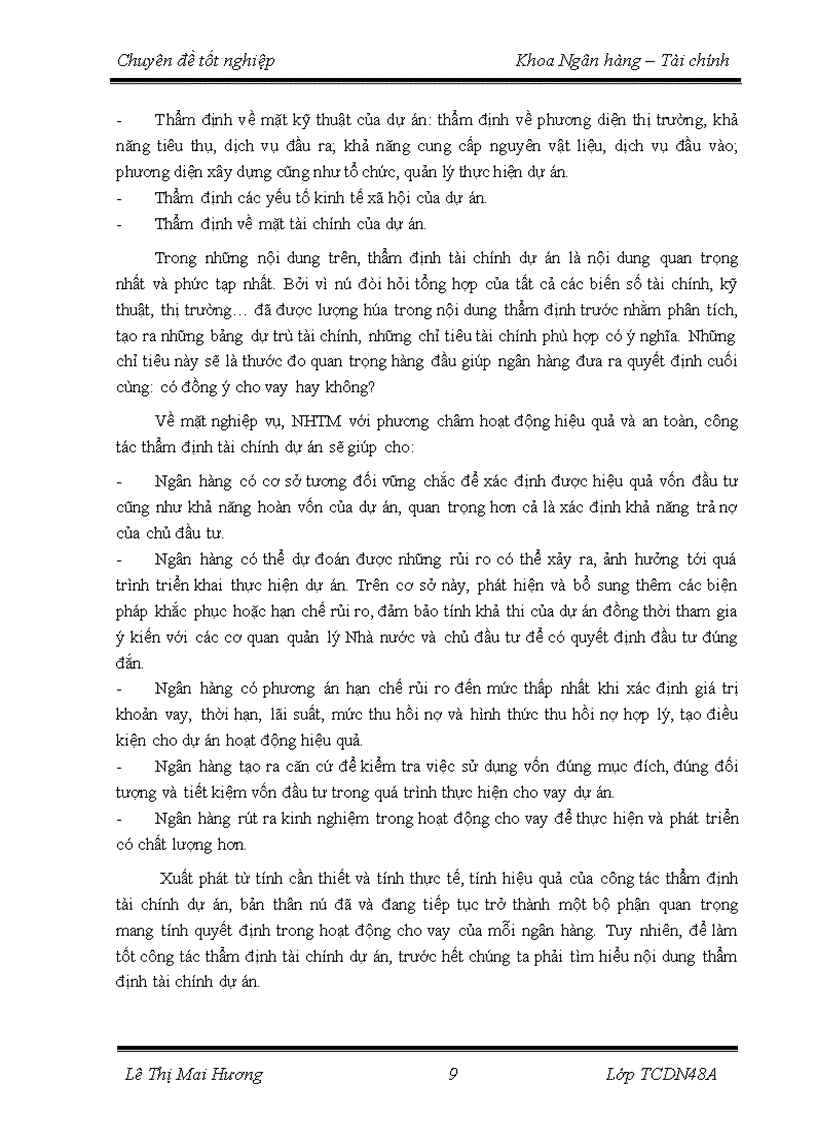 image for page Nâng cao chất lượng thẩm định tài chính dự án trong hoạt động cho vay tại Ngân hàng Đầu tư và Phát triển Việt Nam chi nhánh Ba Đình