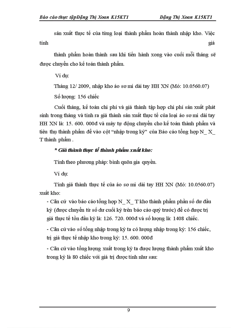 image for page Kế toán thành phẩm, tiêu thụ thành phẩm và xác định kết quả tiêu thụ tại Công ty CP May 10