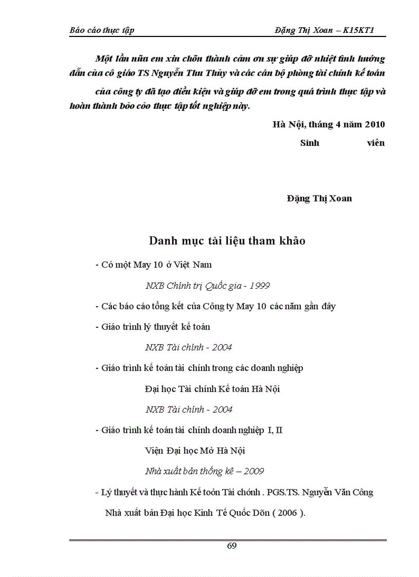 image for page Kế toán thành phẩm, tiêu thụ thành phẩm và xác định kết quả tiêu thụ tại Công ty CP May 10