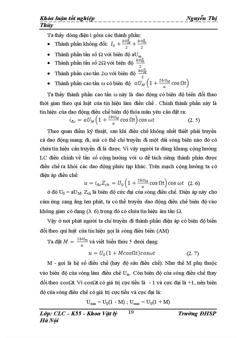 image for page Thí nghiệm tách sóng trong chương trình điện tử đại cương của khoa Vật Lý