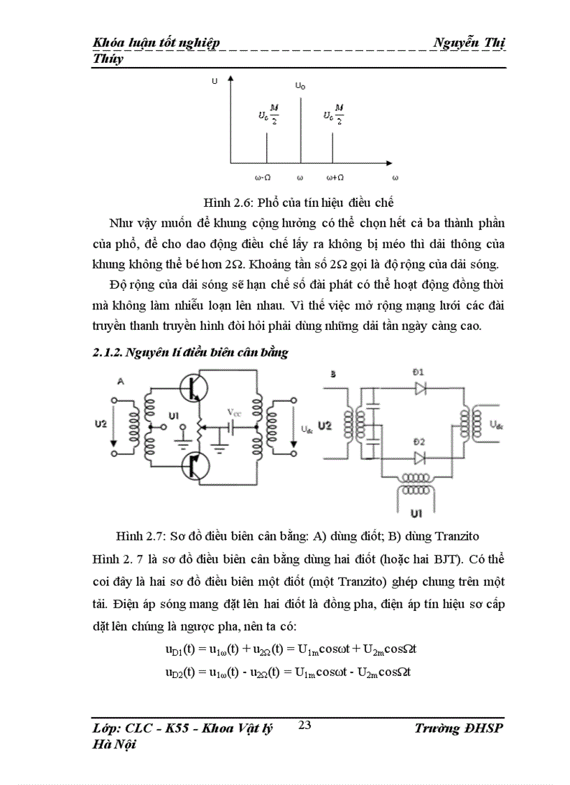 image for page Thí nghiệm tách sóng trong chương trình điện tử đại cương của khoa Vật Lý