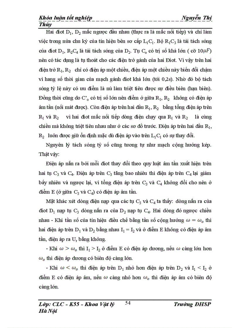 image for page Thí nghiệm tách sóng trong chương trình điện tử đại cương của khoa Vật Lý