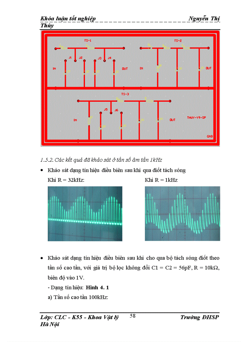 image for page Thí nghiệm tách sóng trong chương trình điện tử đại cương của khoa Vật Lý