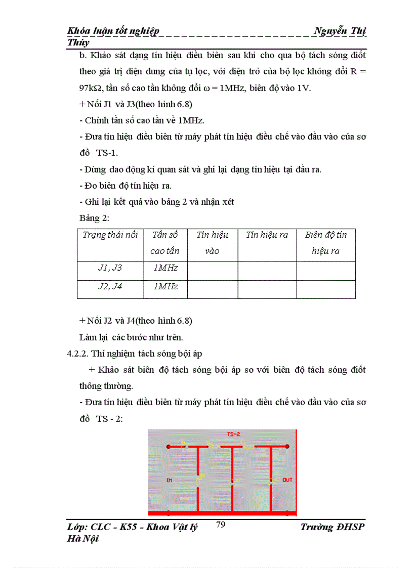 image for page Thí nghiệm tách sóng trong chương trình điện tử đại cương của khoa Vật Lý