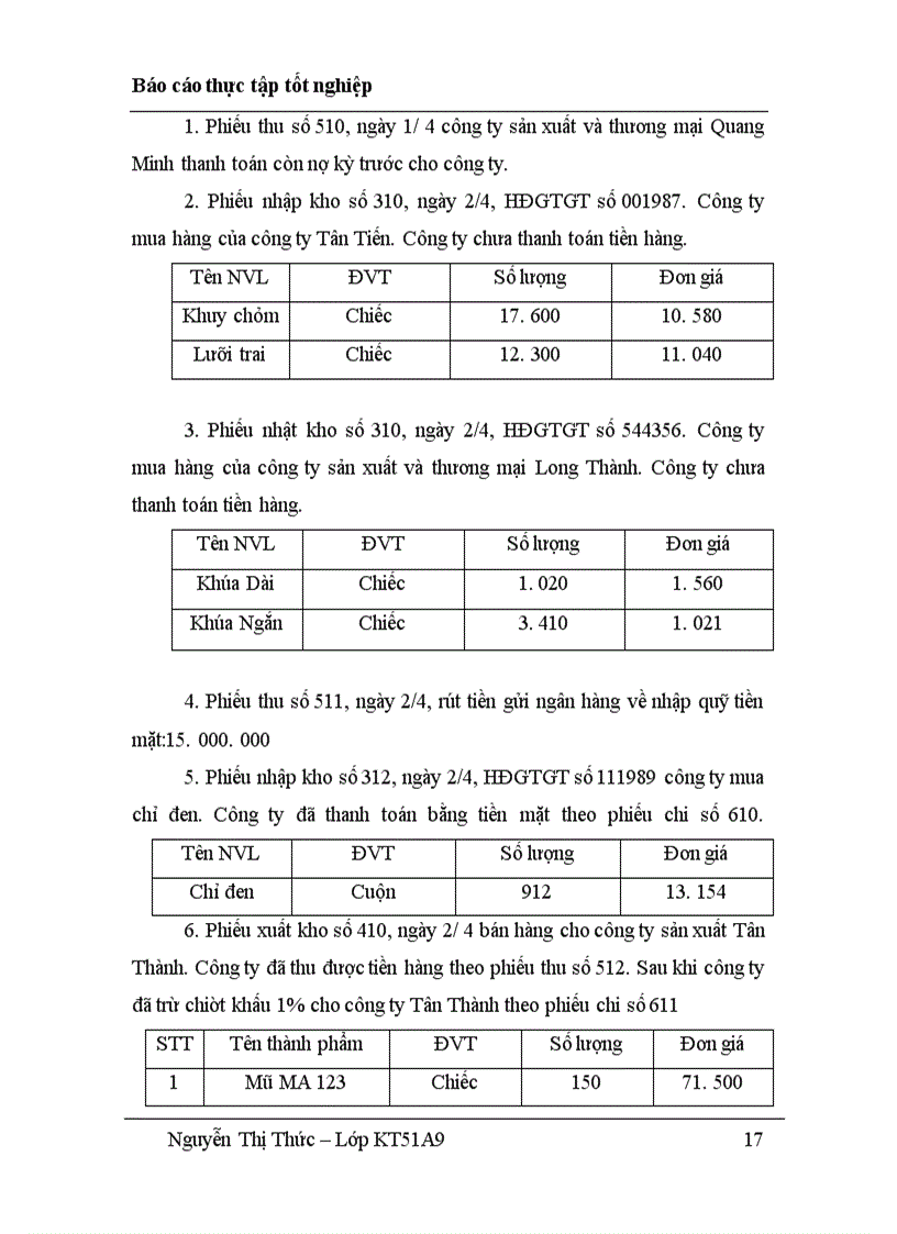 image for page Công tác hạch toán tại công ty TNHH sản xuất và thương mại Đại Hoàng Nam