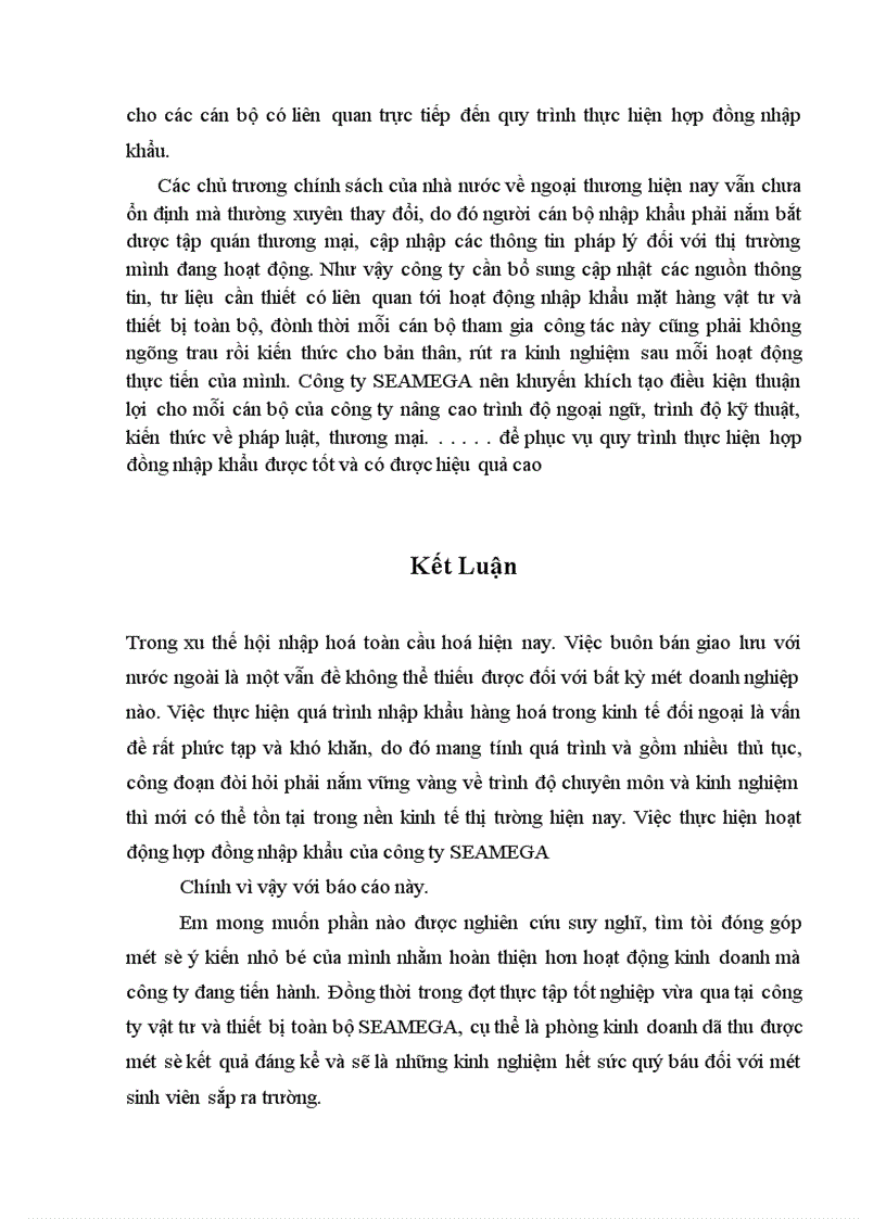 image for page Thực trạng, quy trình thực hiện hợp đồng nhập khẩu tại công ty sea mega: