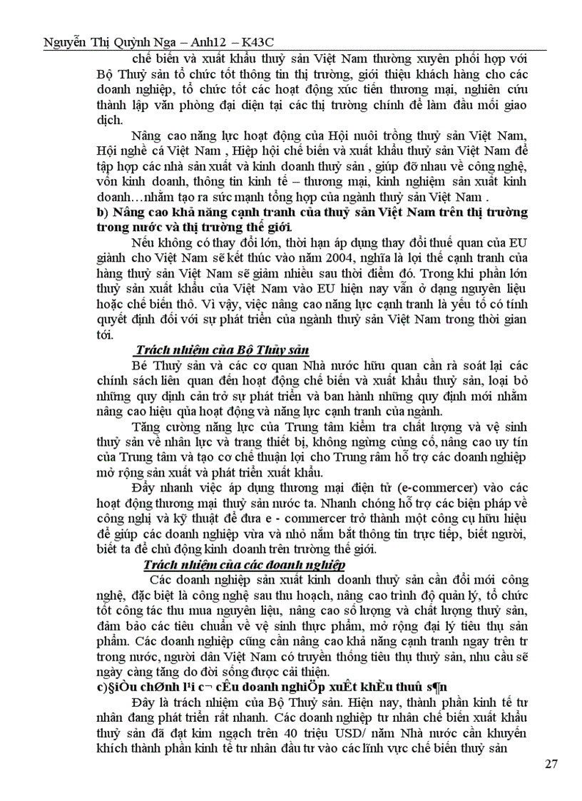 image for page Thực trạng xuất khẩu thuỷ sản của Việt Nam sang các thị trường chủ yếu : Nhật Bản, Mỹ, Trung Quốc, EU