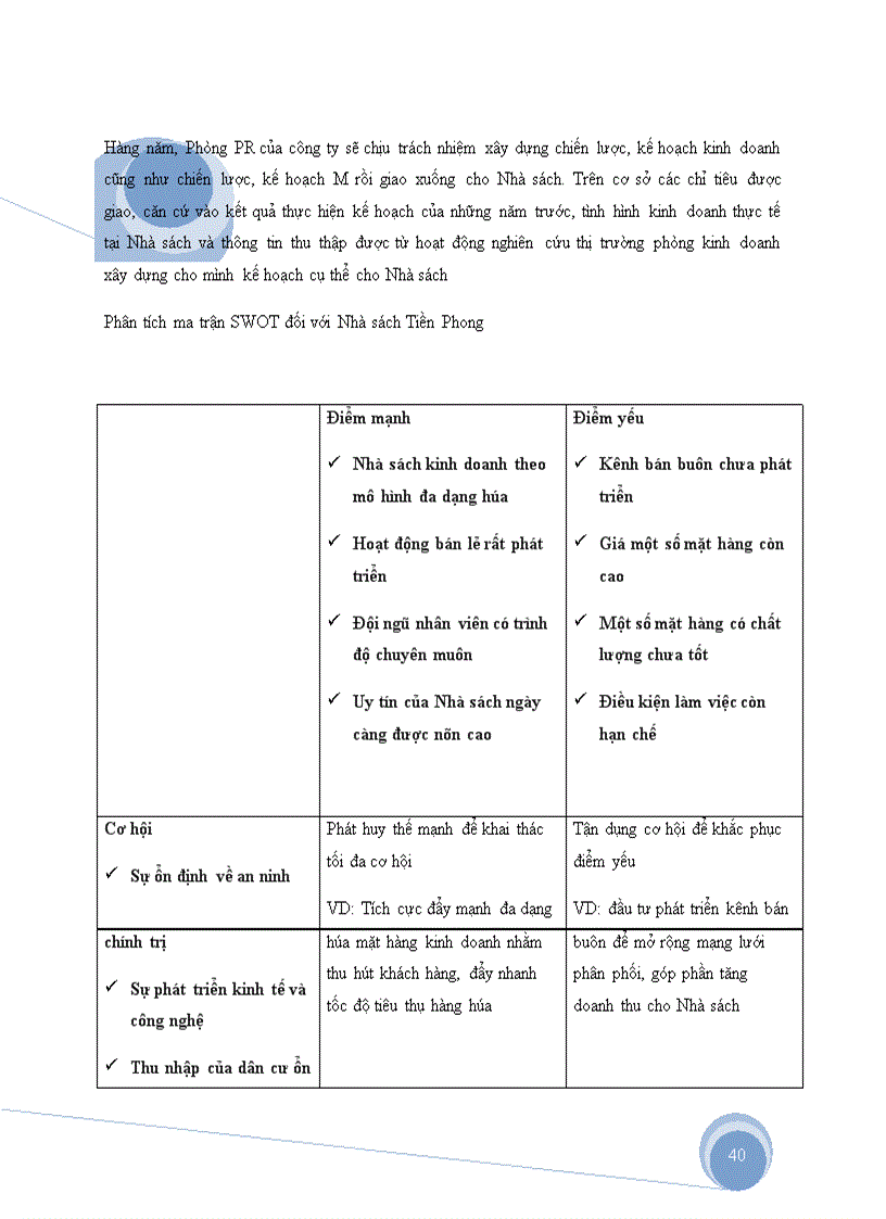 image for page Phương hướng và giải pháp nhằm đẩy mạnh ứng dụng marketing vào hoạt động bán sach và văn phòng phẩm ở nhà sách tiền phong