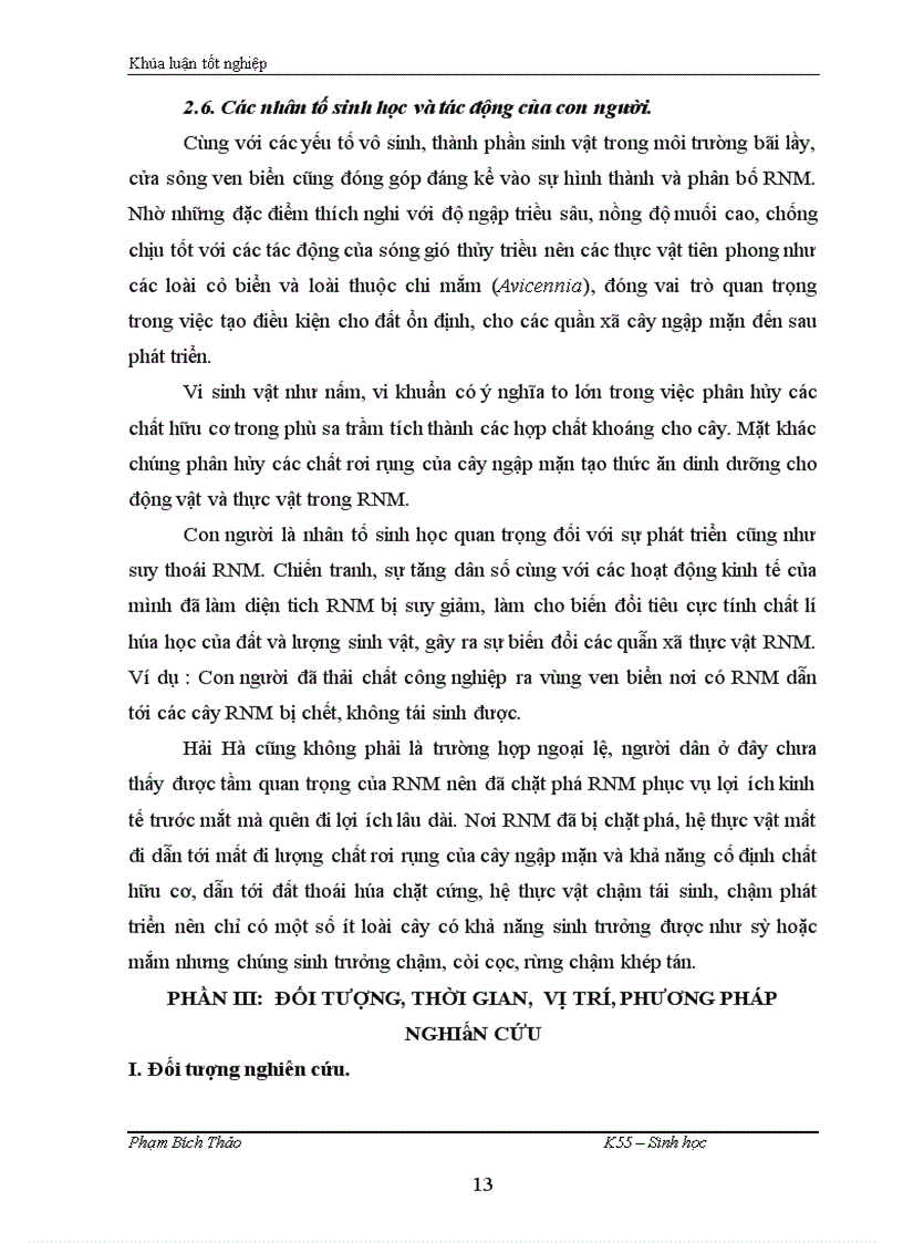 image for page Nghiên cứu thành phần loài, sự phân bố và tái sinh của một số cây ngập mặn chính ở vùng ven biển huyện Hải Hà, tỉnh Quảng Ninh