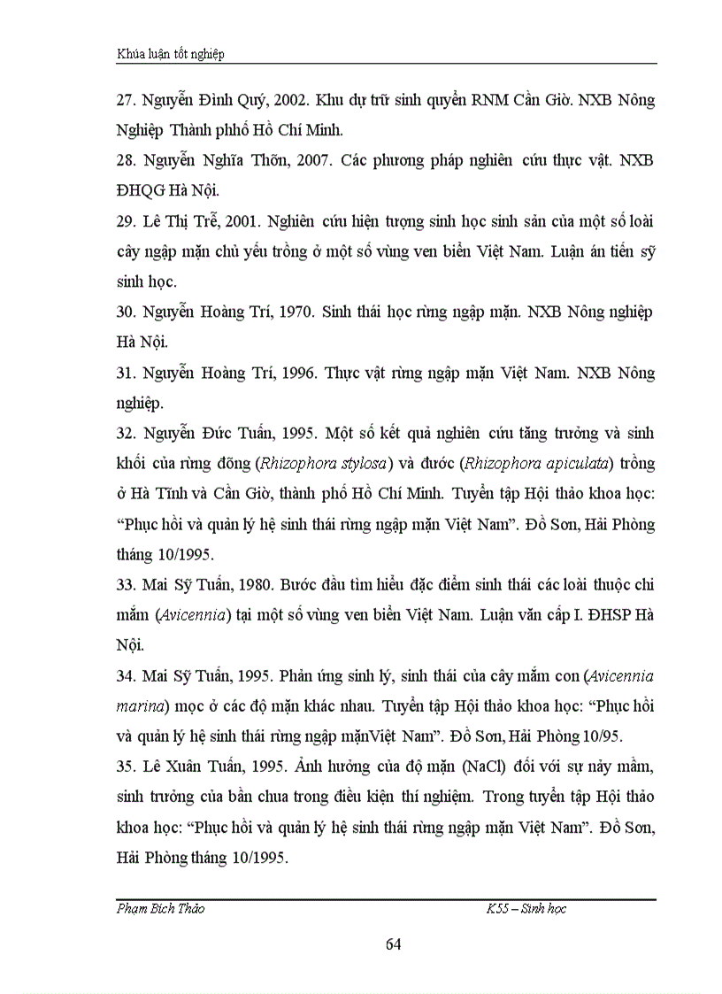 image for page Nghiên cứu thành phần loài, sự phân bố và tái sinh của một số cây ngập mặn chính ở vùng ven biển huyện Hải Hà, tỉnh Quảng Ninh