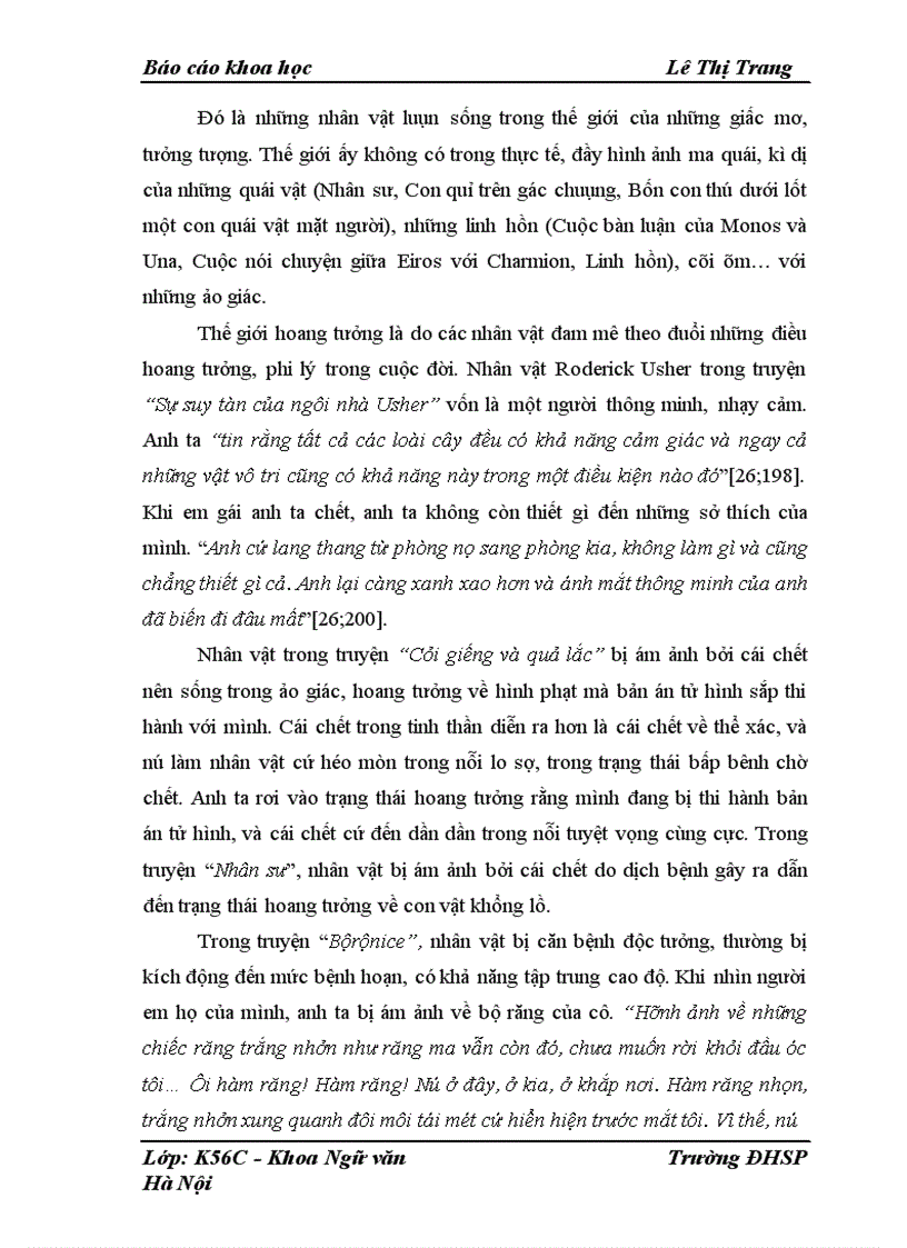 image for page Kiểu nhân vật rối loạn tâm thần trong truyện ngắn của E. A. Poe, qua đó thấy được những đóng góp của Poe trong văn học thế giới. khoa học Lê Thị Trang