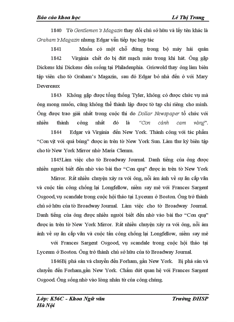 image for page Kiểu nhân vật rối loạn tâm thần trong truyện ngắn của E. A. Poe, qua đó thấy được những đóng góp của Poe trong văn học thế giới. khoa học Lê Thị Trang