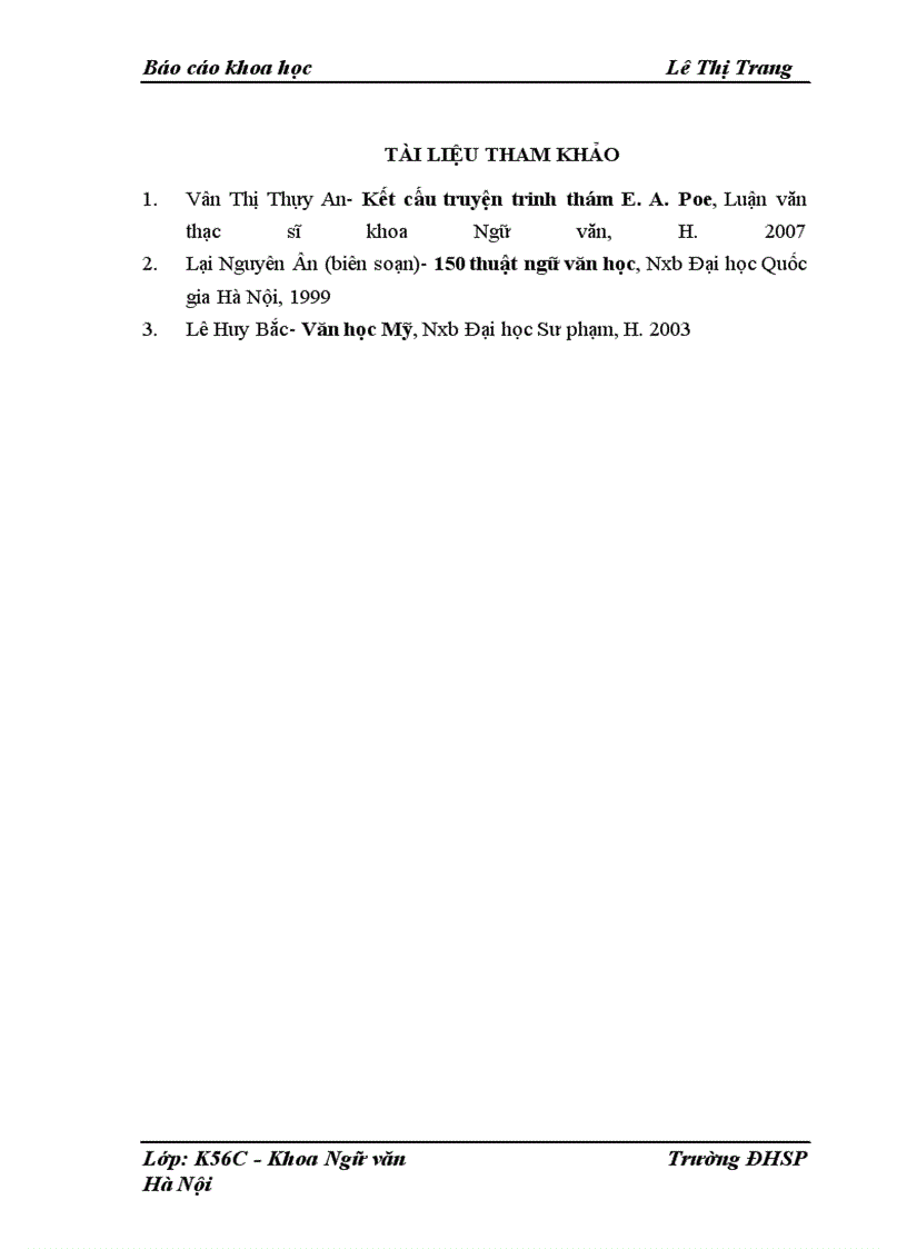 image for page Kiểu nhân vật rối loạn tâm thần trong truyện ngắn của E. A. Poe, qua đó thấy được những đóng góp của Poe trong văn học thế giới. khoa học Lê Thị Trang