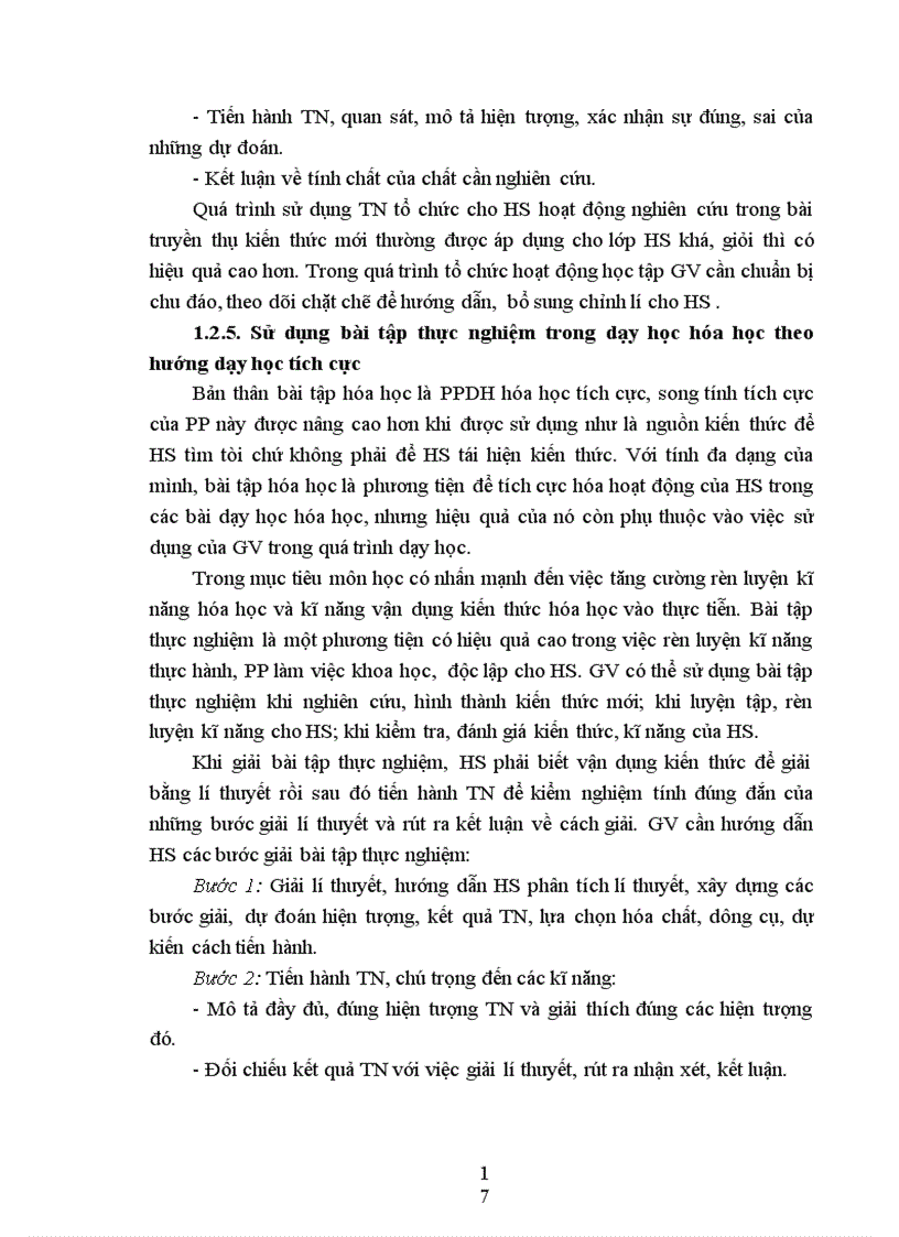 image for page Một số biện pháp rèn luyện kiến thức - kĩ năng thí nghiệm cho Học sinh THCS theo hướng dạy học tích cực