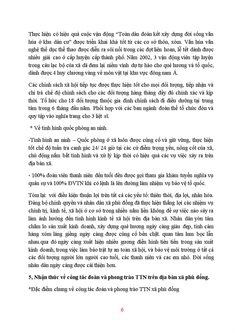 image for page Tình hình hoạt động chính trị, kinh tế, văn hóa xã hội và tình hình công tác đoàn, phong trào TTN