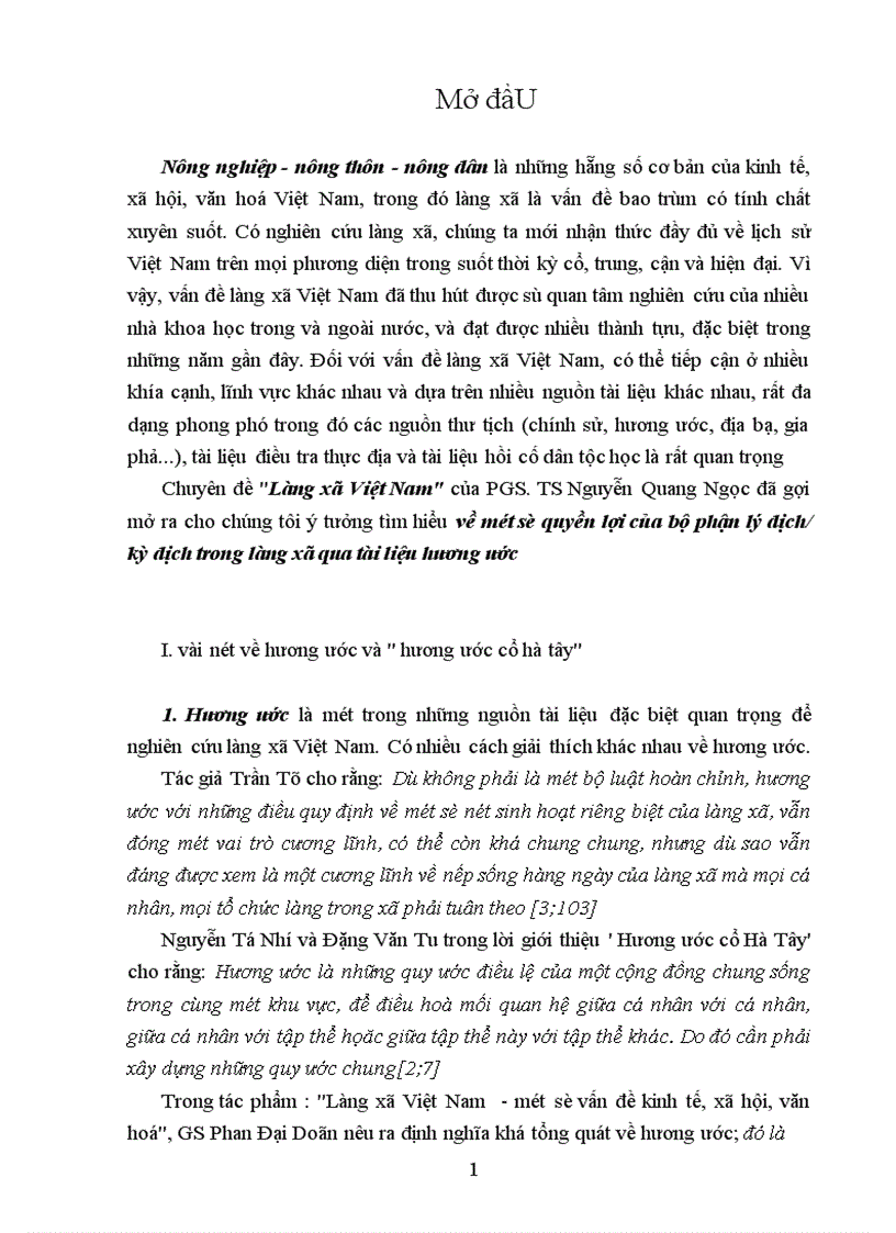 image for page Vài nét về làng xã Việt Nam và một số quyền lợi của bộ phận lý dịch/kỳ dịch trong làng xã