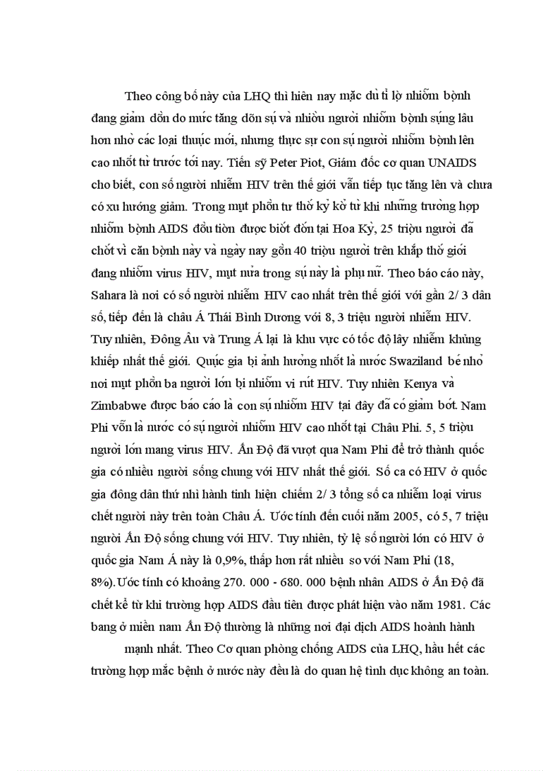 image for page Thực trạng hiv/aids trên thế giới