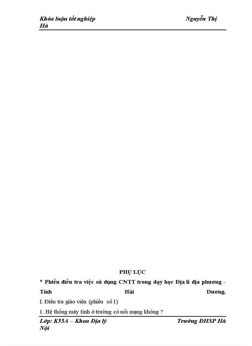 image for page Ứng dụng công nghệ thông tin trong dạy học Địa lí địa phương tỉnh Hải Dương